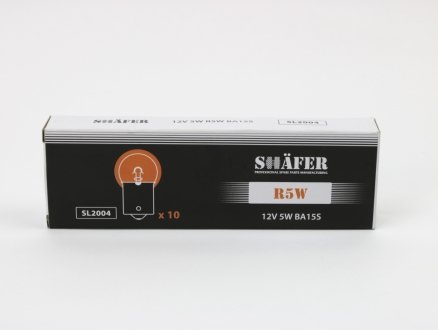 Лампа накалювання 12V 5W R5W BA15S SHAFER SL2004 (фото 1)