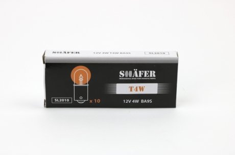 Лампа накалювання 12V 4W T4W BA9S SHAFER SL2010 (фото 1)