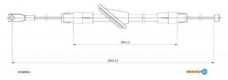Трос зупиночних гальм AD27.0219.1 ADRIAUTO 27.0219.1 (фото 1)