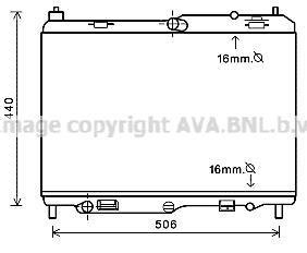 Радіатор охолодження FORD FIESTA VI (CB1) (08-)1.4 (вир-во) AVA COOLING FD2441 (фото 1)