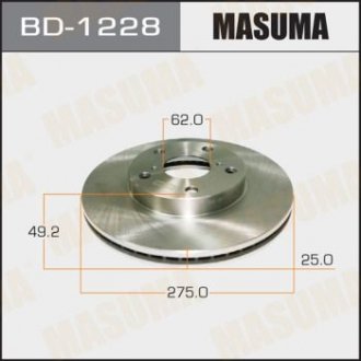 Диск тормозной front RAV4/ ACA2#, CLA2#, ZCA2# [уп.2] Masuma BD1228 (фото 1)
