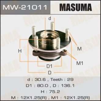 Ступичный узел front QASHQAI / J10E Masuma MW21011 (фото 1)