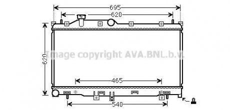 Радіатор охолодження SUBARU FORESTER 3/13+ AVA COOLING SU2110 (фото 1)