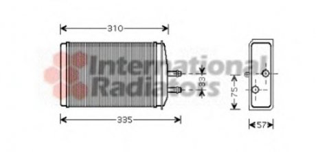 Радіатор обігрівача SKODA FELICIA (6U) (94-) 1.3 (вир-во) Van Wezel 76006016 (фото 1)