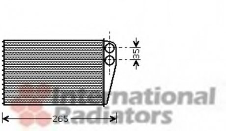 Радиатор отопителя RENAULT MEGANE II (02-) Van Wezel 43006354 (фото 1)