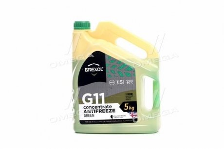 Антифриз <> GREEN CONCENTRATE G11 (-80C) 5kg Brexol Antf-030 (фото 1)