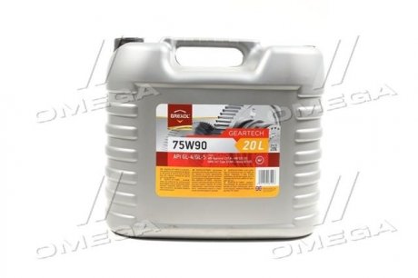 Масло трансміс. GEARTECH EP 75W90 GL-4/GL-5 (Каністра 20л) Brexol 48391050981 (фото 1)