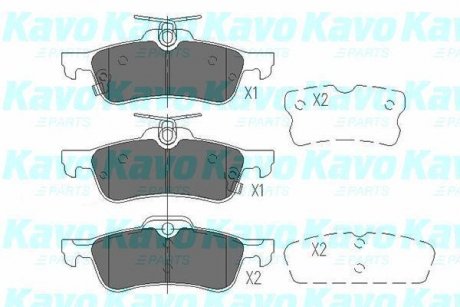 Комплект гальмівних колодок PARTS KAVO KBP-9106 (фото 1)