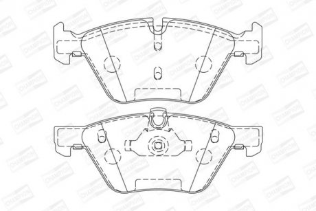 Колодки тормозные дисковые передние BMW S?ries 3 (E90) 01/05-, S?ries 5 (E60) CHAMPION 573151CH (фото 1)