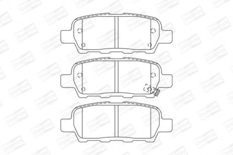 Колодки гальмівні дискові задні Nissan Qashqai/ x-Trail/ Renault Koleos (01-) CHAMPION 573754CH (фото 1)