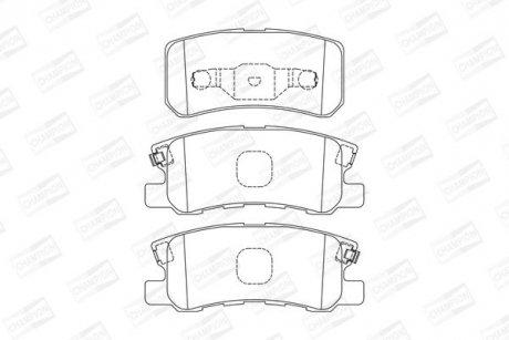 Колодки тормозные дисковые задні CHRYSLER SEBRING Convertible (JS) C CHAMPION 572498CH (фото 1)