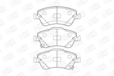 Колодки тормозные дисковые передние TOYOTA Auris CHAMPION 572524CH (фото 1)