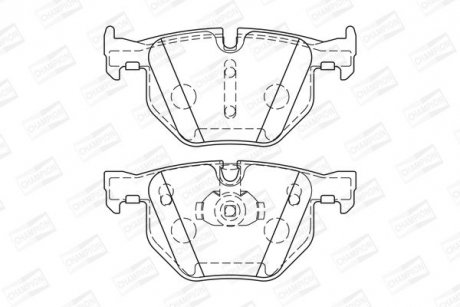 Колодки тормозные дисковые задние BMW X5 (E70) CHAMPION 573744CH (фото 1)