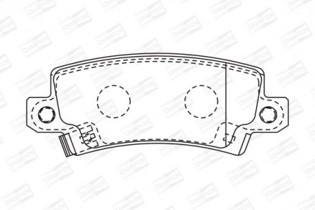 Колодки тормозные дисковые задні TOYOTA Corolla CHAMPION 572492CH (фото 1)