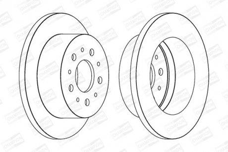 Диск тормозной задний (кратно 2шт.) Citroen Jumper (06-)/Fiat Ducato (06-)/Peugeot Boxer (05-) CHAMPION 562526CH (фото 1)