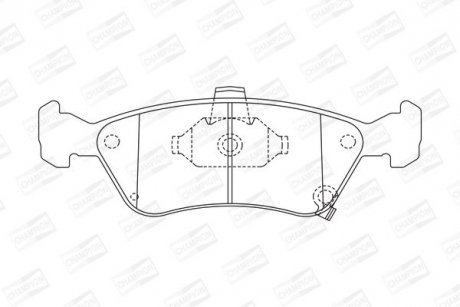 Колодки тормозные дисковые передні Toyota Avensis (97-03) CHAMPION 572400CH (фото 1)