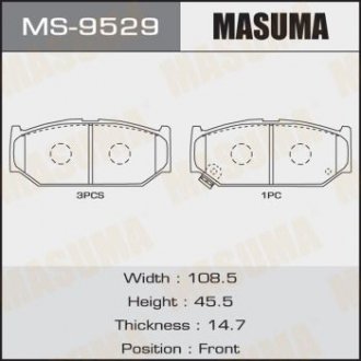 Колодка тормозная Masuma MS9529 (фото 1)