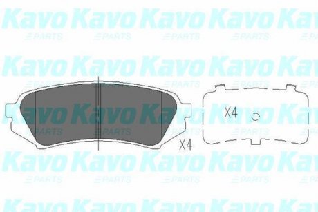 Комплект гальмівних колодок PARTS KAVO KBP-9118 (фото 1)