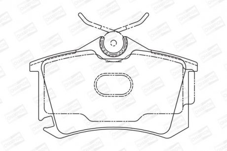 Колодки тормозные дисковые задні AUDI A2 (8Z0) 00-05|SEAT TOLEDO III (5P2) 04-0 CHAMPION 573682CH (фото 1)