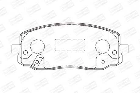 Колодки тормозные дисковые передні HYUNDAI i10 I (PA) 07-|KIA PICANTO I (SA) 04 CHAMPION 572526CH (фото 1)