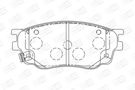 Колодки тормозные дисковые передние MAZDA 6 Hatchback (GG) 02-08, 6 Saloon (GG) CHAMPION 572489CH (фото 1)