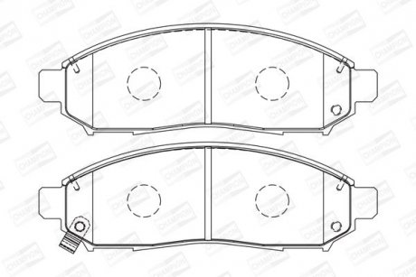 Колодки тормозные дисковые передние NISSAN LEAF (ZE0) 10-, NP300 NAVARA (D40) 04 CHAMPION 573431CH (фото 1)