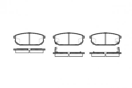 Колодки тормозные дисковые задні Kia Sorento i 2.4 02-,Kia Sorento i 2.5 02- (P WOKING P1142302 (фото 1)
