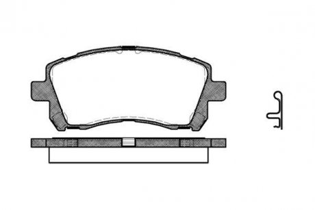 Колодки тормозные дисковые передні Subaru Outback (bl, bp) 2.5 03-10 (P7553.02) WOKING P755302 (фото 1)