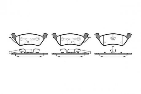 Колодки тормозные дисковые задние Dodge Caravan 2.4 00-07,Dodge Caravan 3.3 00-0 WOKING P911300 (фото 1)