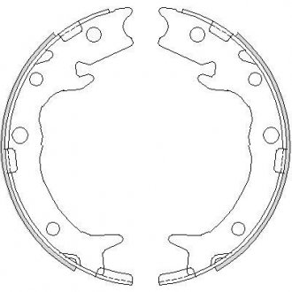Колодки тормозные барабанные задние Honda Accord vii 2.0 03-12,Honda Accord vii WOKING Z473700 (фото 1)