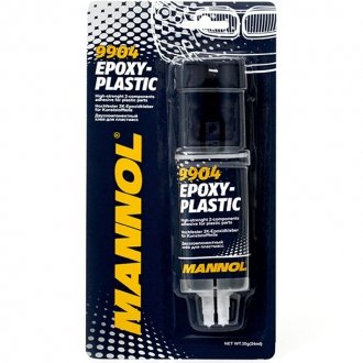 Клей двухкомпонентный для пластика Epoxy-Plastic (двойной шприц), 30г. Mannol 9904 (фото 1)