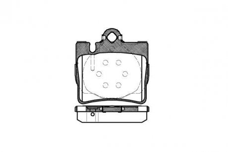 Колодки тормозные дисковые задні MB S-CLASS (W220) (98-06) WOKING P670300 (фото 1)