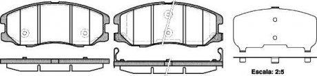 Колодки тормозные дисковые передние Chevrolet Captiva 2.0 06-,Chevrolet Captiva 2.2 06- WOKING P13613.12 (фото 1)