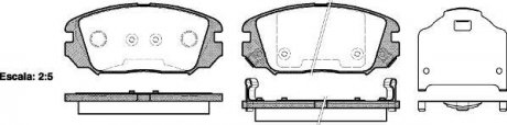 Колодки тормозные дисковые передние Honda Civic viii 1.6 05-,Hyundai Grandeur 2.2 03- WOKING P13043.02 (фото 1)
