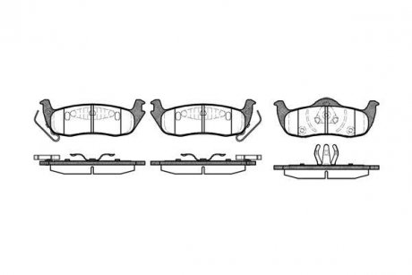 Колодки тормозные дисковые задние Jeep Commander 3.0 05-10,Jeep Commander 3.7 05-10 WOKING P10063.10 (фото 1)