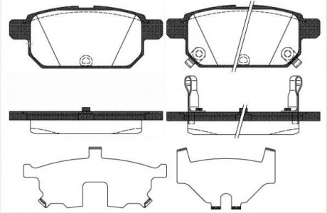 Колодки тормозные дисковые задні Suzuki Swift iv 1.2 10-,Suzuki Swift iv 1.3 10- WOKING P15713.02 (фото 1)
