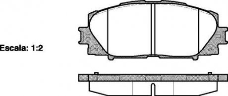 Колодки тормозные дисковые передні Toyota Yaris 1.0 05-,Toyota Yaris 1.0 10- WOKING P13243.00 (фото 1)