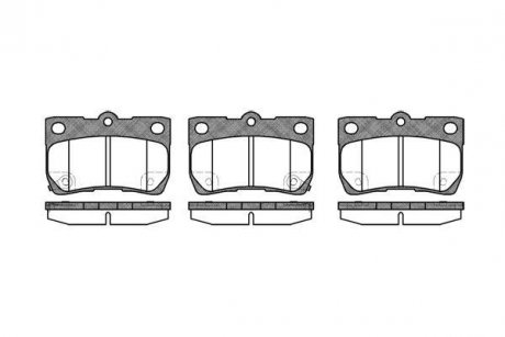 Колодки тормозные дисковые задні Lexus Gs (grs19_, uzs19_, urs19_) 3.0 05-11 WOKING P10813.02 (фото 1)