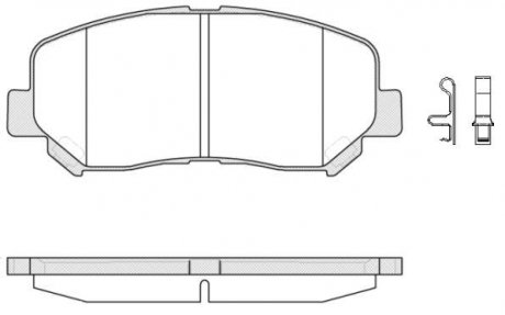 Колодки тормозные дисковые передні Mazda Cx-5 2.0 11-,Mazda Cx-5 2.2 11- (P1413 WOKING P1413302 (фото 1)