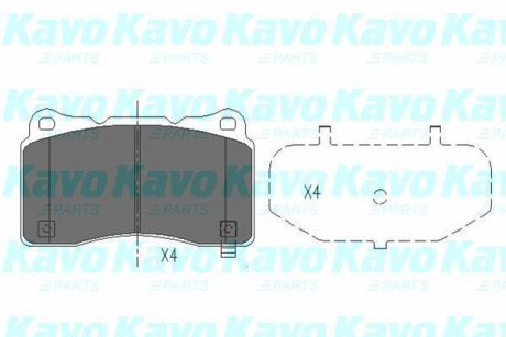 Комплект гальмівних колодок PARTS KAVO KBP-8021 (фото 1)