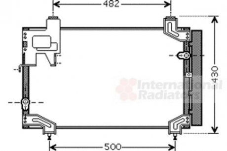 Радиатор кондиционера TOYOTA AVENSIS/ COROLLA 20D4d/22D4d 05- Van Wezel 53005394 (фото 1)