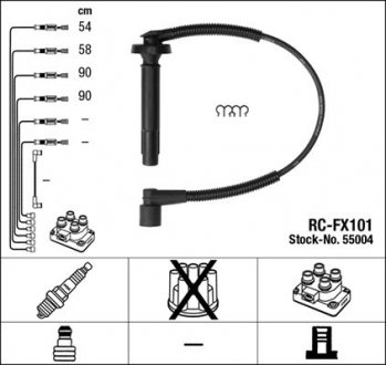 Комплект проводів запалення RC-FX101 NGK 55004 (фото 1)
