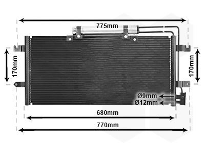 Радиатор кондиціонера Van Wezel 58015195 (фото 1)