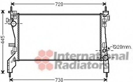 Радиатор охолодження Van Wezel 17002380 (фото 1)