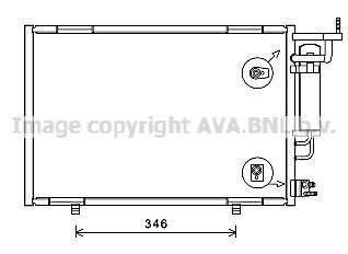 Радіатор кондиціонера FORD FIESTA VI (CCN) (12-) (вир-во) AVA COOLING FD5615D (фото 1)