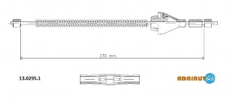 Трос зупиночних гальм AD13.0295.1 ADRIAUTO 1302951 (фото 1)