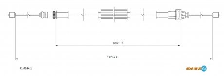 Трос зупиночних гальм AD41.0264.1 ADRIAUTO 4102641 (фото 1)