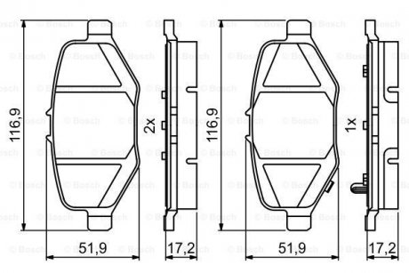 Тормозные колодки BOSCH 0986495397 (фото 1)