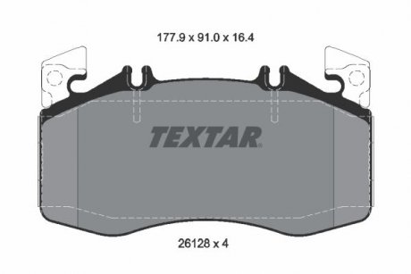 Комплект гальмівних колодок TEXTAR 2612801 (фото 1)