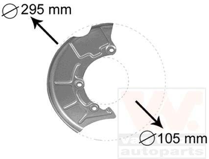 Защита тормозного диска Golf IV /Audi,Seat,Skoda FRONT RIGHT Van Wezel 5888372 (фото 1)